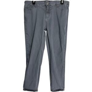 Buffalo David Bitton Pants Womens Size 12 Gray Mid Rise Skinny Ankle Casual